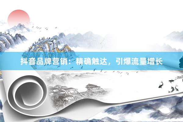 抖音品牌营销：精确触达，引爆流量增长